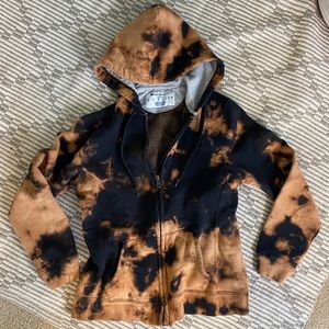 Champion bleach dyed zip hoodie